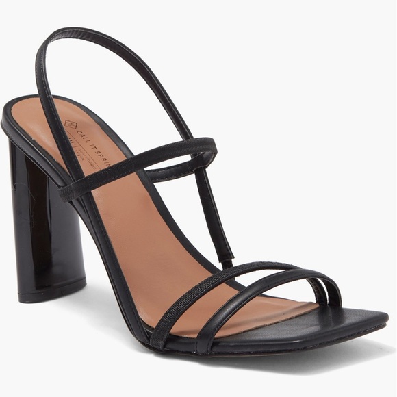 Black strappy block heel - Picture 1 of 14
